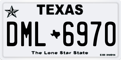 TX license plate DML6970
