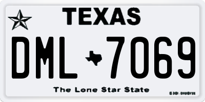 TX license plate DML7069