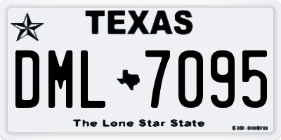 TX license plate DML7095