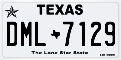 TX license plate DML7129
