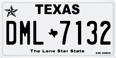 TX license plate DML7132