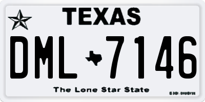 TX license plate DML7146