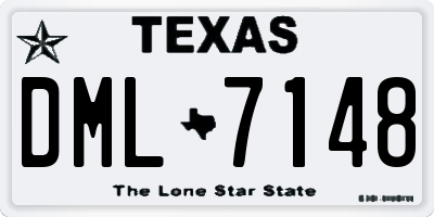TX license plate DML7148