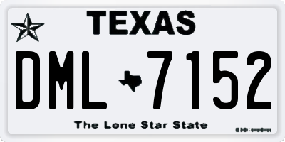TX license plate DML7152