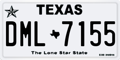 TX license plate DML7155