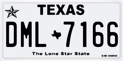 TX license plate DML7166