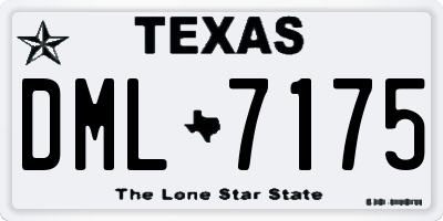 TX license plate DML7175