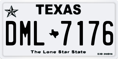 TX license plate DML7176