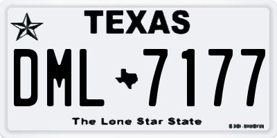 TX license plate DML7177