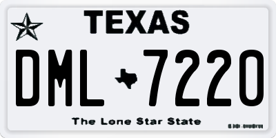 TX license plate DML7220