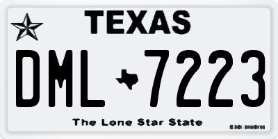 TX license plate DML7223