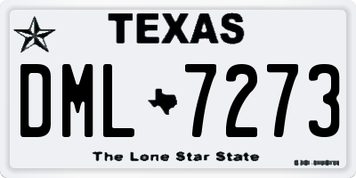 TX license plate DML7273
