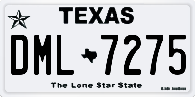 TX license plate DML7275