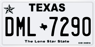 TX license plate DML7290