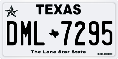 TX license plate DML7295