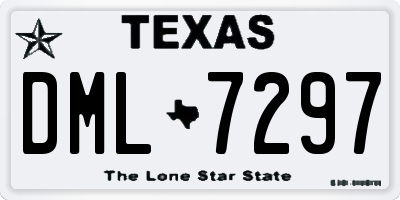 TX license plate DML7297