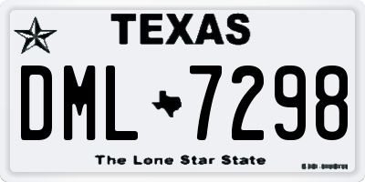 TX license plate DML7298