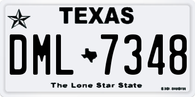 TX license plate DML7348