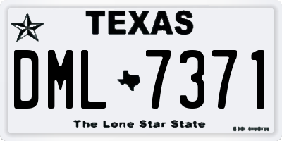 TX license plate DML7371