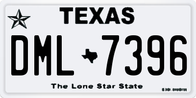 TX license plate DML7396