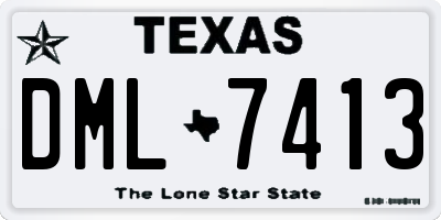 TX license plate DML7413