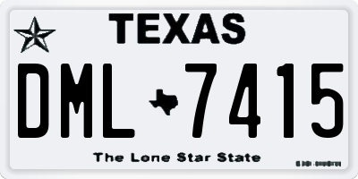 TX license plate DML7415