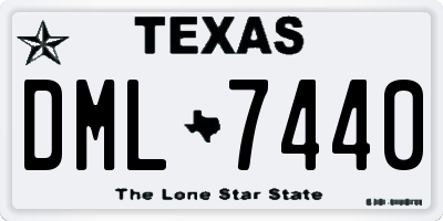 TX license plate DML7440