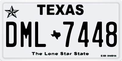 TX license plate DML7448