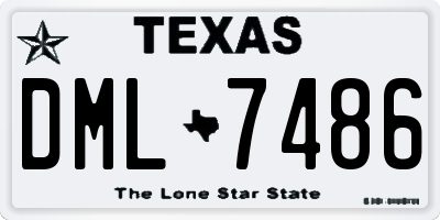 TX license plate DML7486