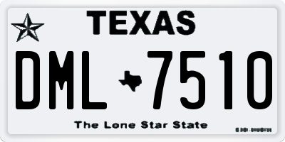 TX license plate DML7510