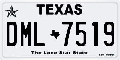 TX license plate DML7519