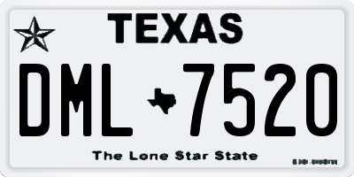 TX license plate DML7520