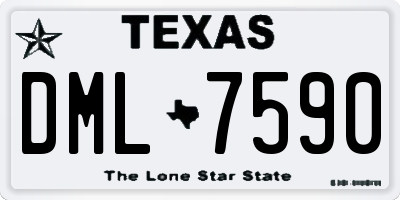 TX license plate DML7590