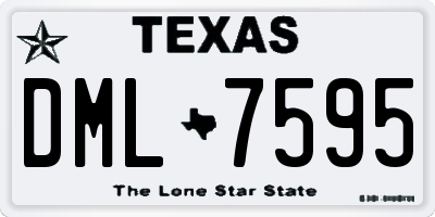 TX license plate DML7595