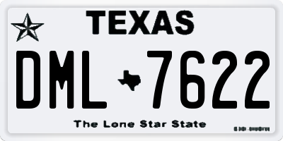 TX license plate DML7622