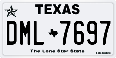 TX license plate DML7697