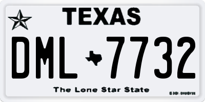 TX license plate DML7732