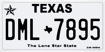 TX license plate DML7895