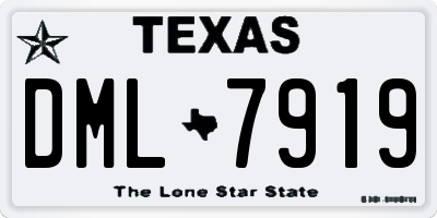 TX license plate DML7919