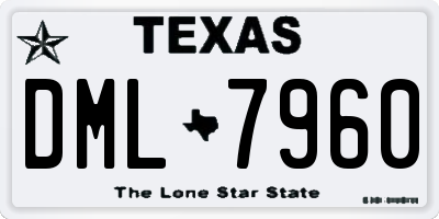 TX license plate DML7960