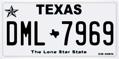 TX license plate DML7969