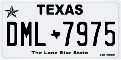 TX license plate DML7975