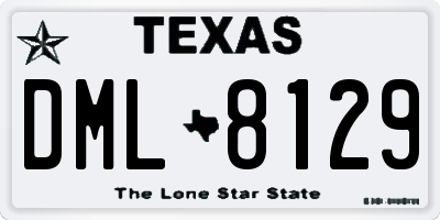 TX license plate DML8129