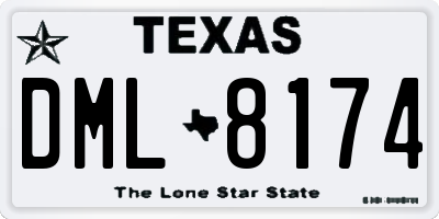 TX license plate DML8174