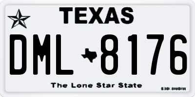 TX license plate DML8176