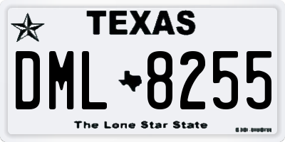 TX license plate DML8255