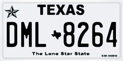 TX license plate DML8264