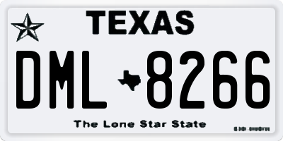 TX license plate DML8266