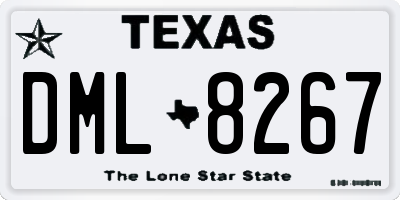 TX license plate DML8267