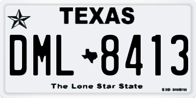 TX license plate DML8413